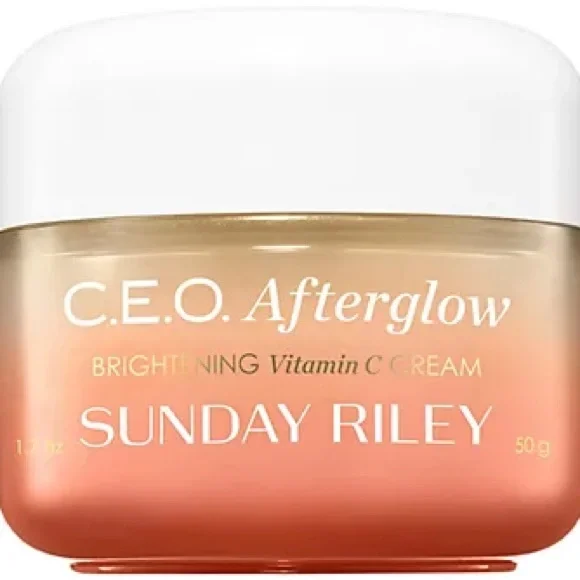 🧡🍊 NWT Sunday Riley C.E.O. Afterglow Brightening Vitamin C Gel Cream w/Bonus🍊🧡 - Picture 2 of 7